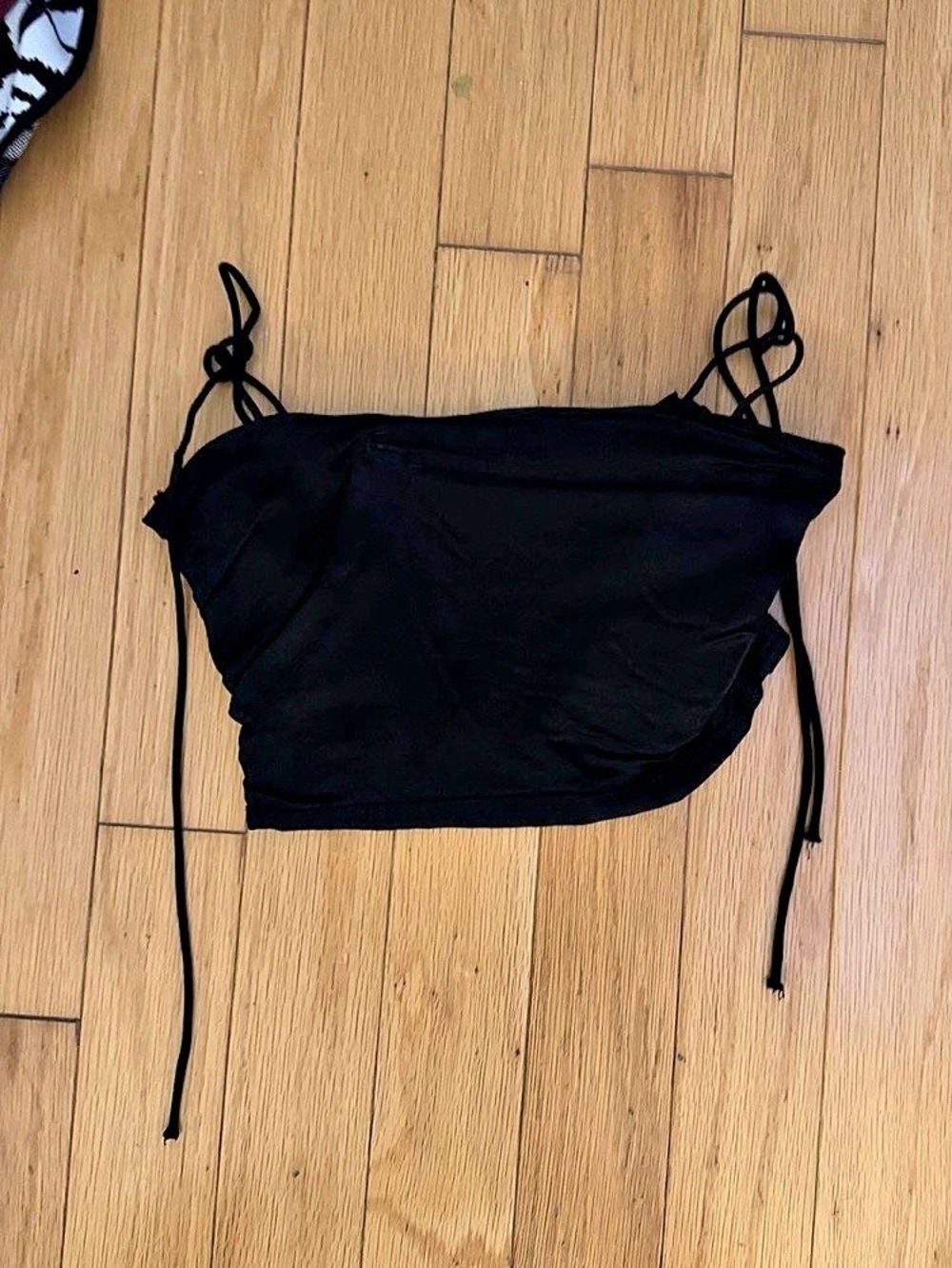 Zara Black crop Top Size Medium Like New